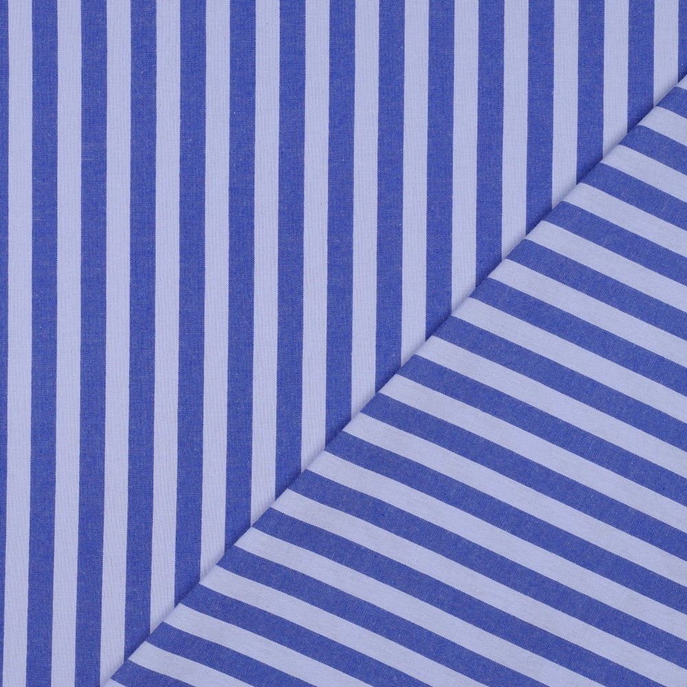 Katoen strepen blauw