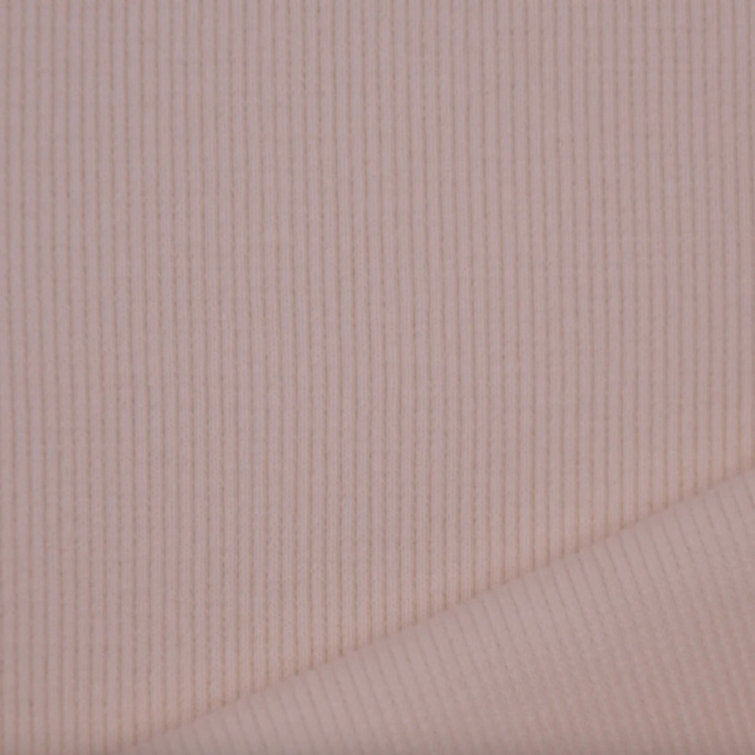 Rib tricot licht roze