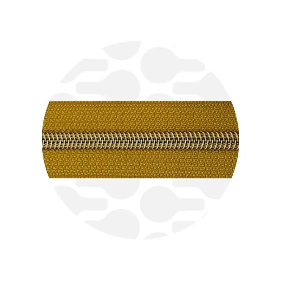 Zipper Zoo - spiraalrits kurkuma yellow - gold