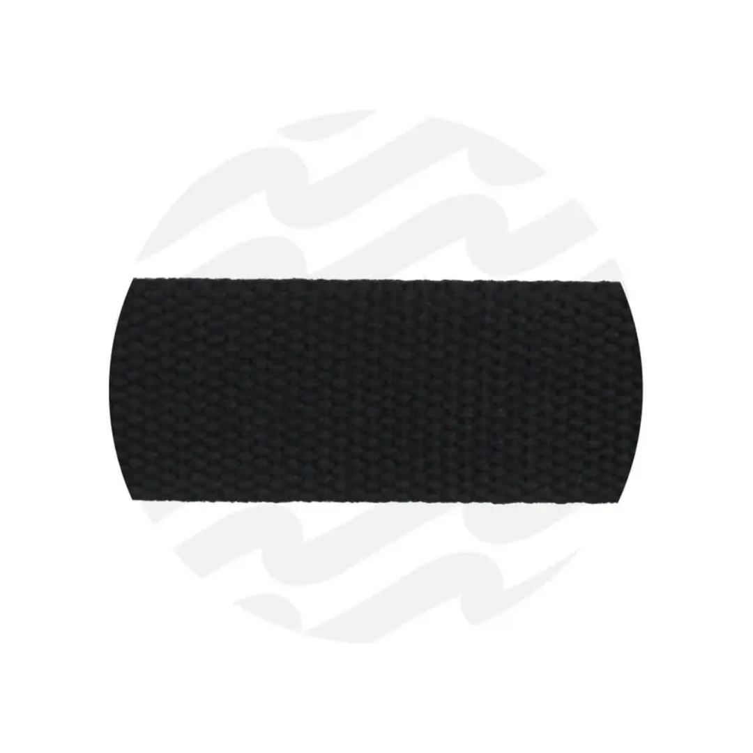 Katoenlook tassenband 32mm - pure black