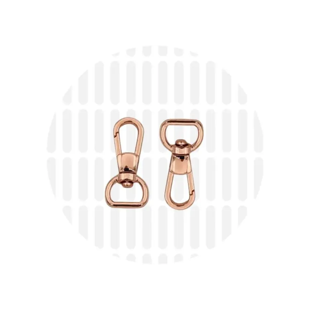 Zipper Zoo - elegant small musketon 13mm - rose gold