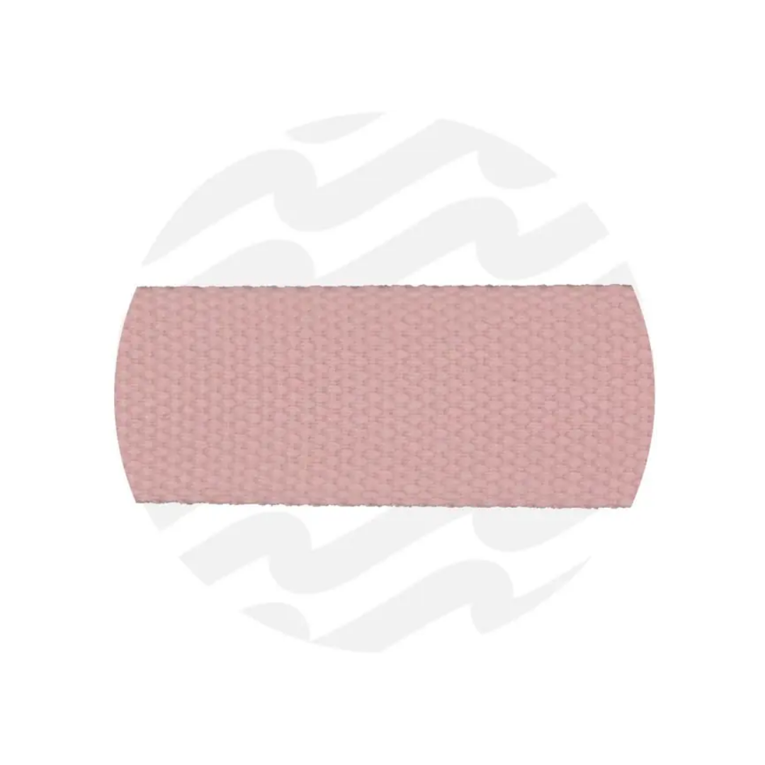 Katoenlook tassenband 32mm - powder pink