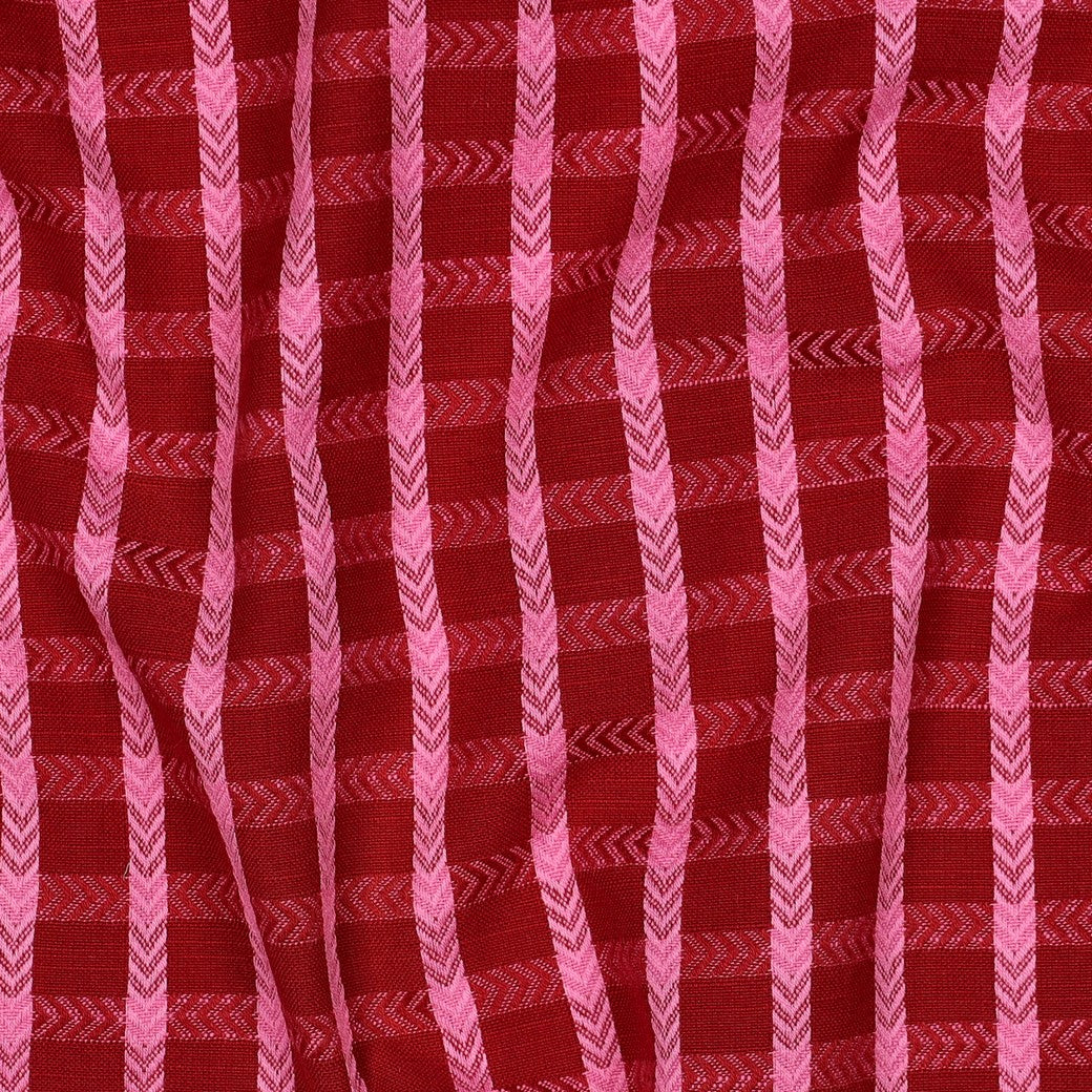 Katoen ruit roze rood