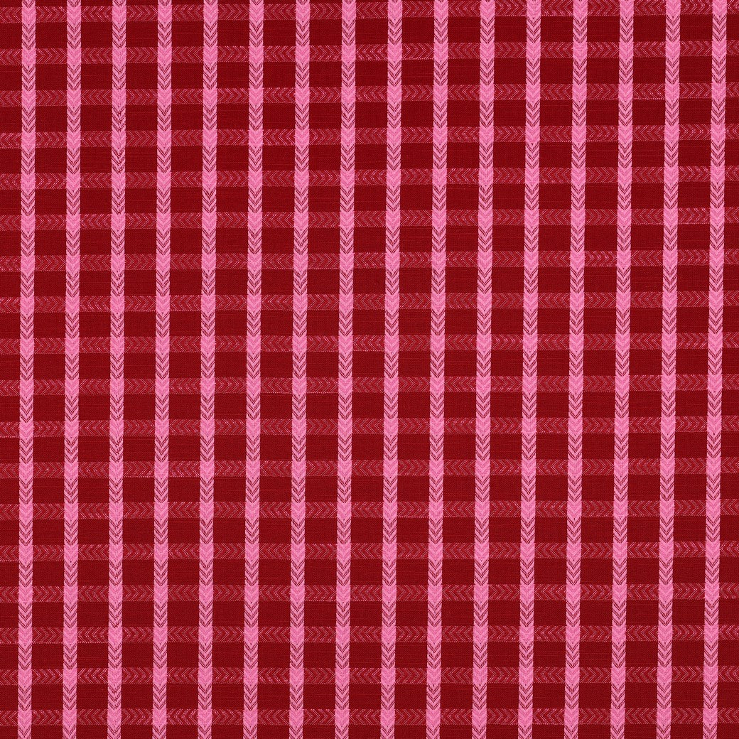 Katoen ruit roze rood