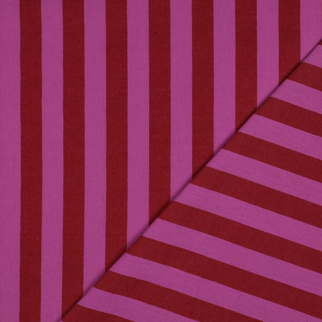 Katoen strepen roze