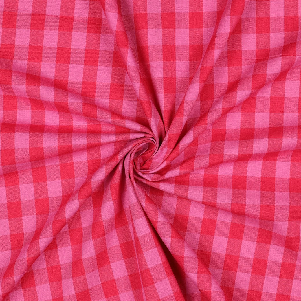 Katoen ruit roze
