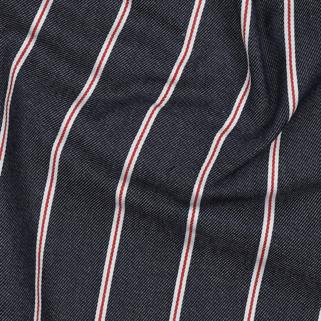 Denim strepen donker blauw