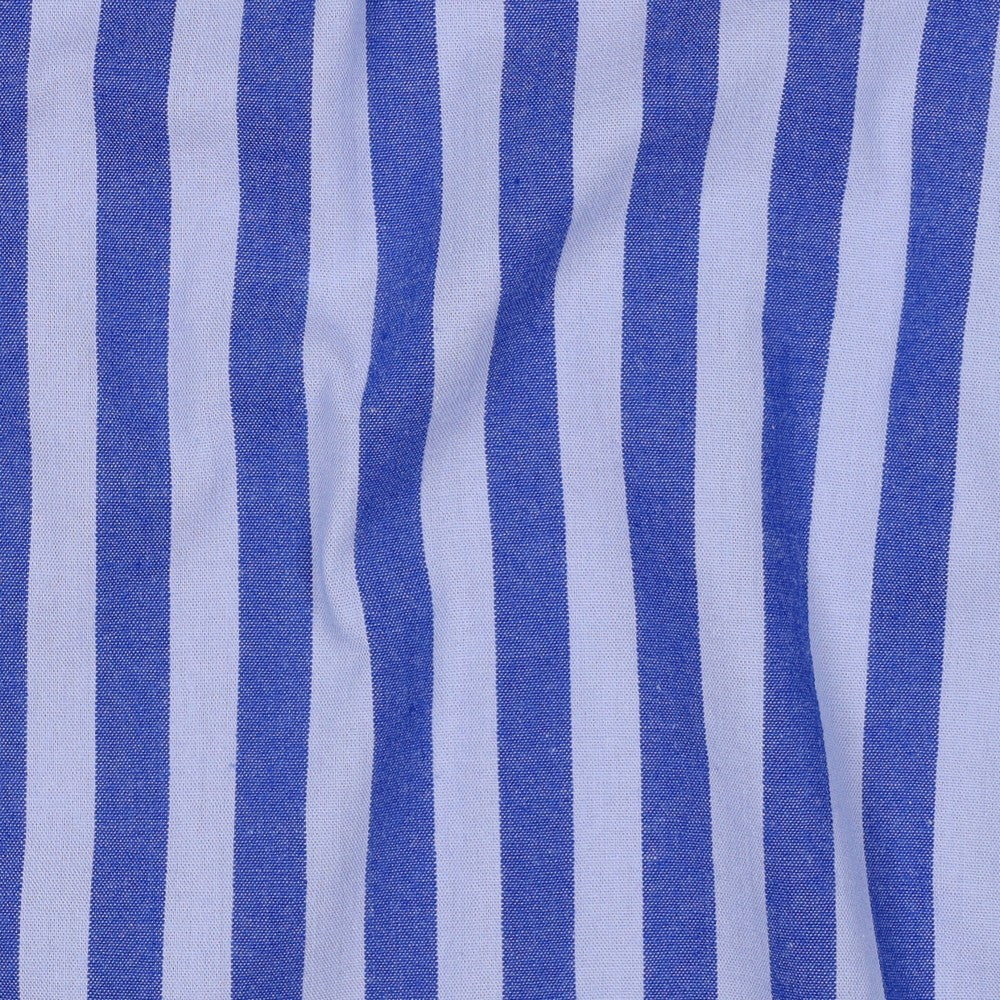 Katoen strepen blauw