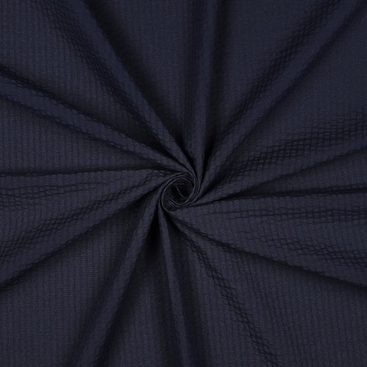 Seersucker katoen navy