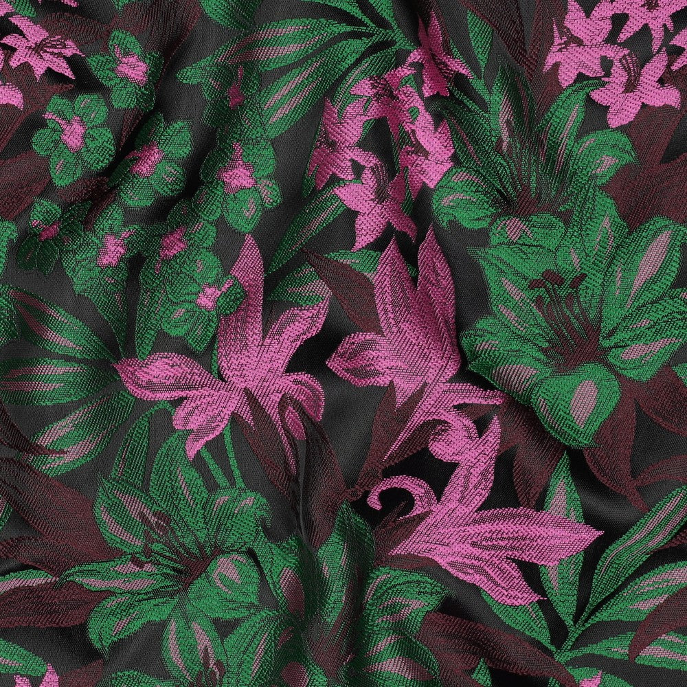 Jacquard flowers green