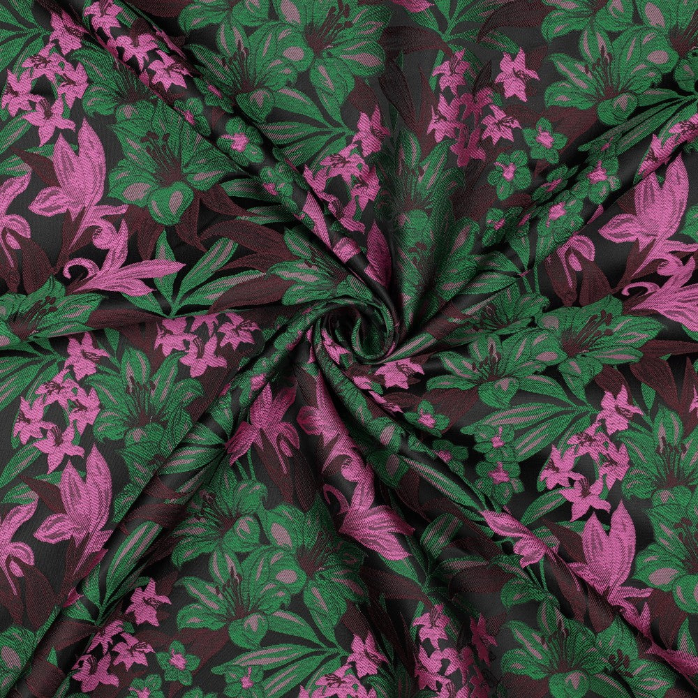 Jacquard flowers green