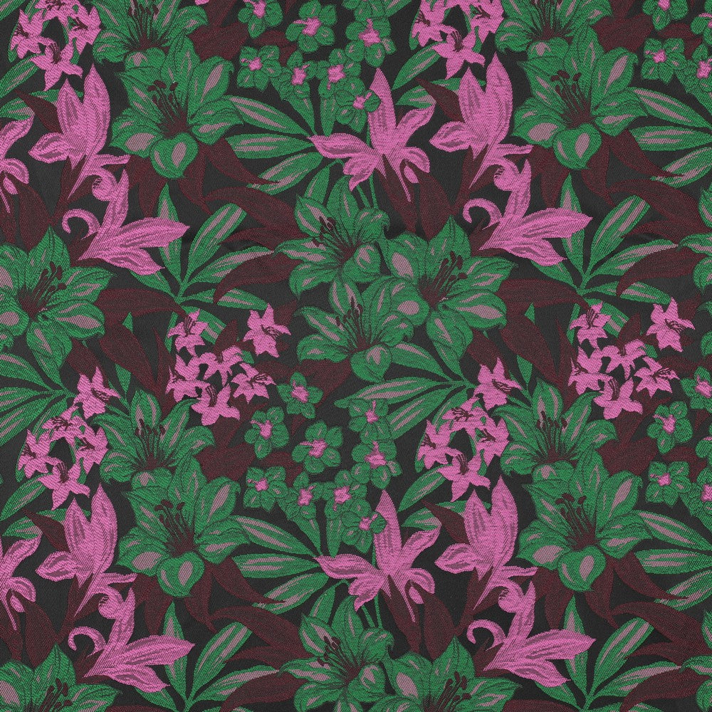 Jacquard flowers green
