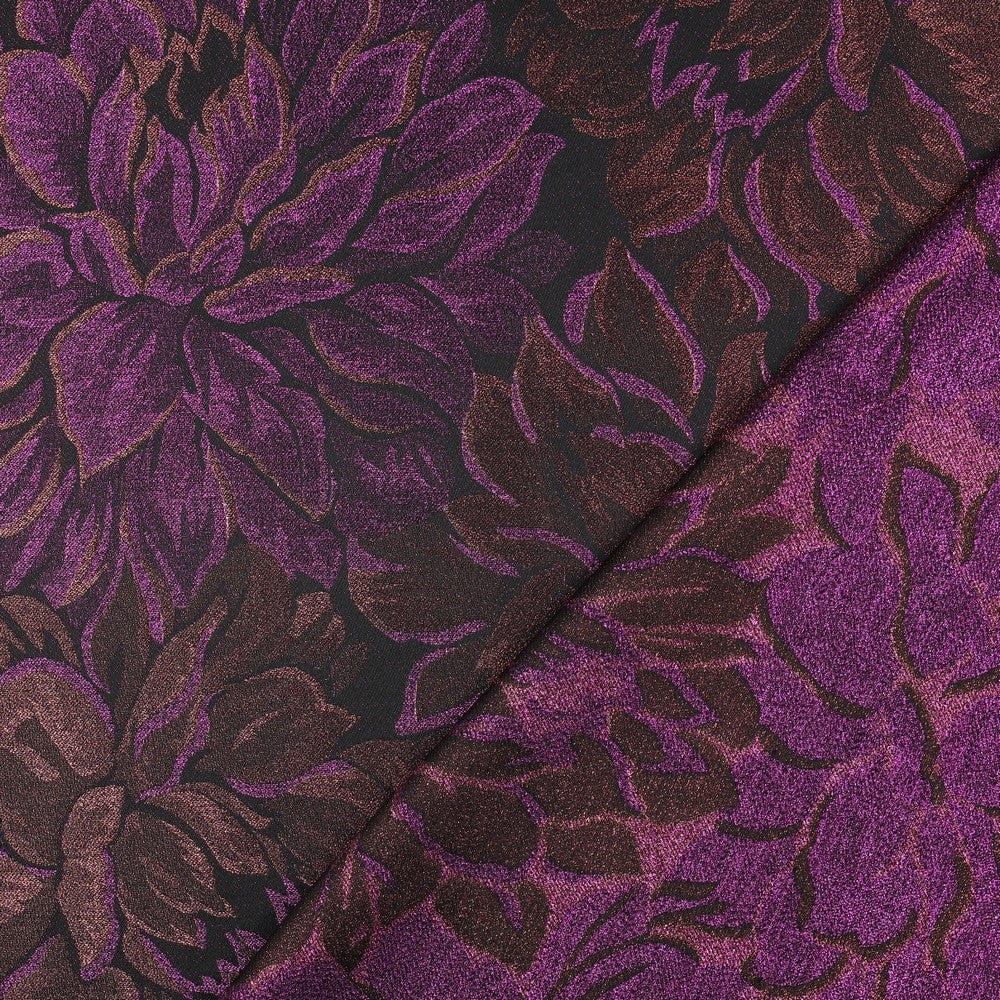 Jacquard flowers purple