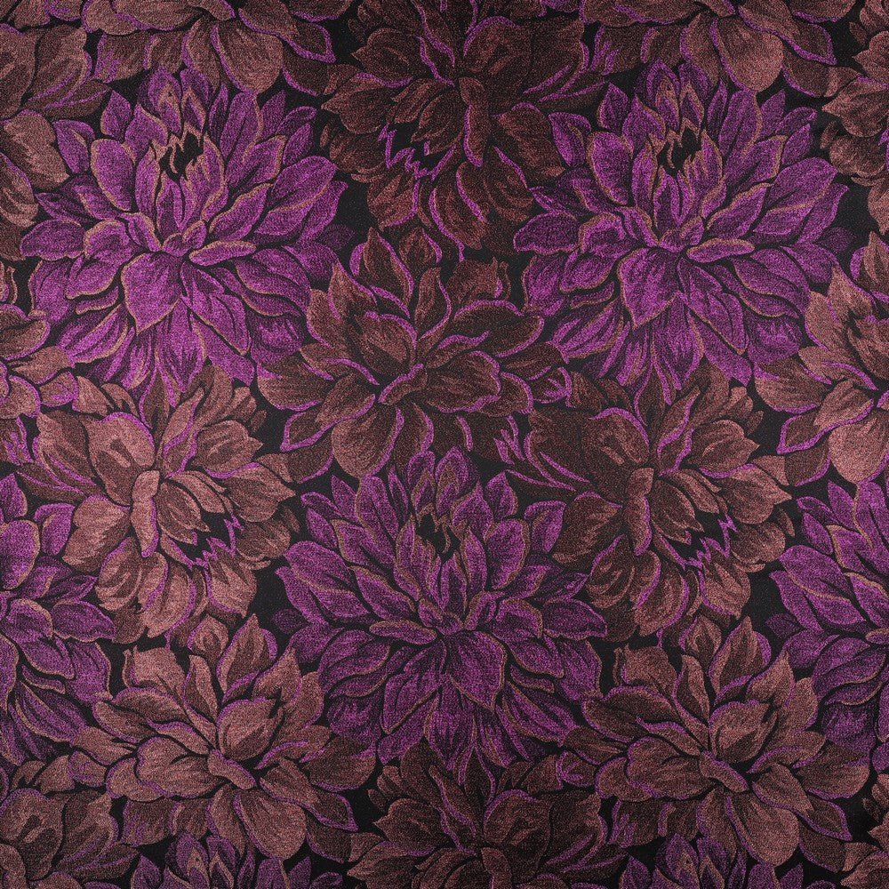 Jacquard flowers purple