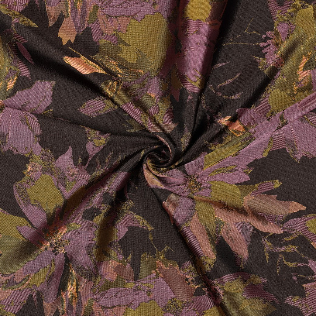 Jacquard flowers brown