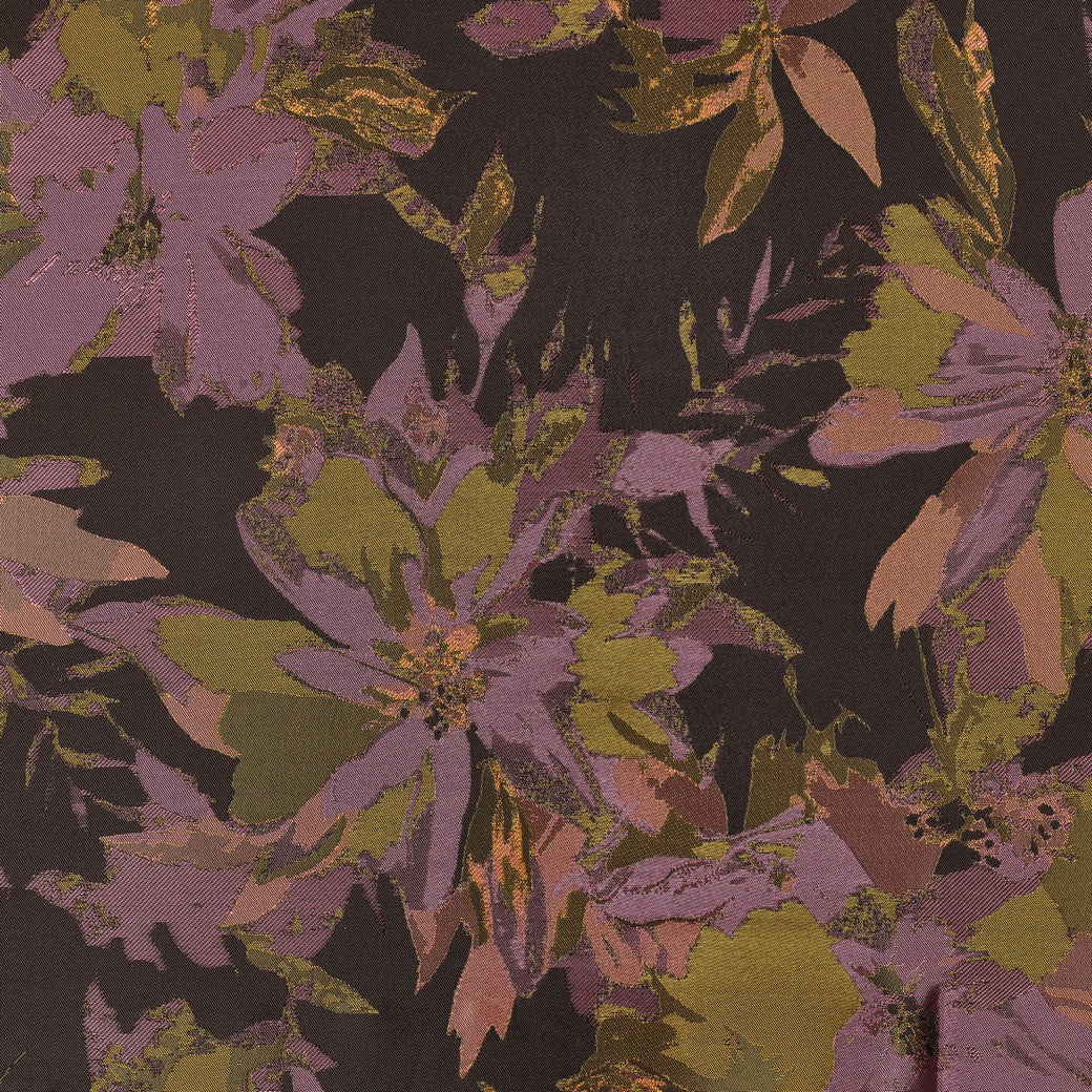 Jacquard flowers brown