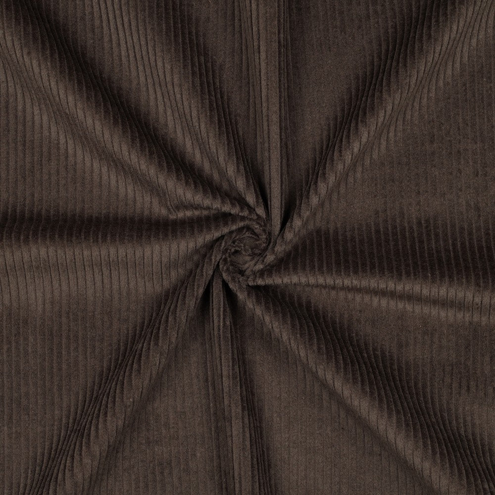 Gewassen ribcorduroy bruin