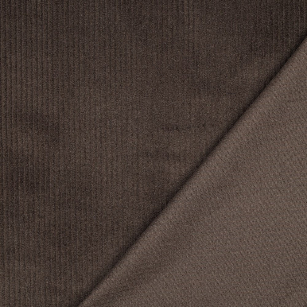 Gewassen ribcorduroy bruin