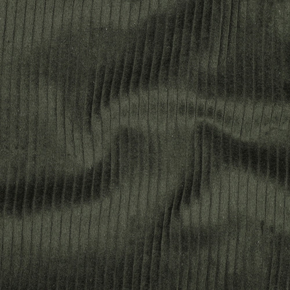 Gewassen ribcorduroy donker groen