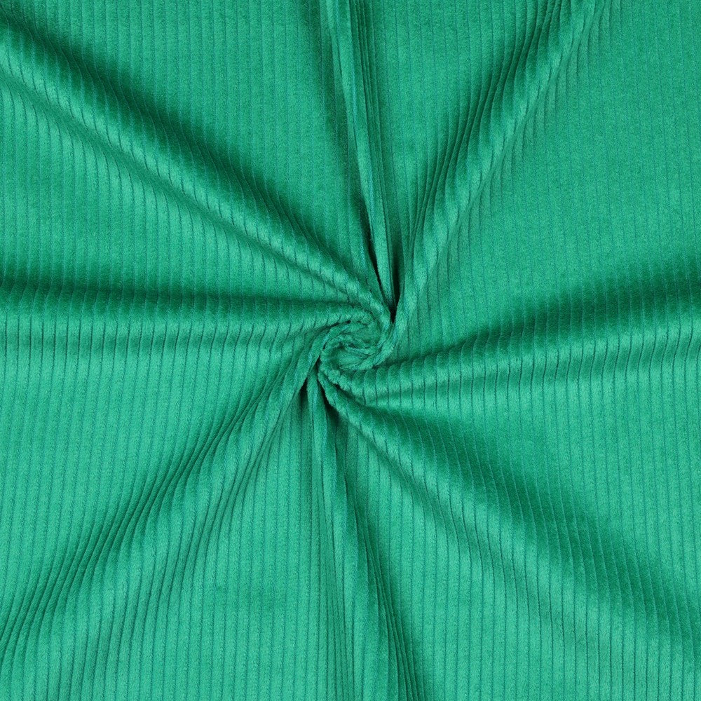 Gewassen ribcorduroy groen