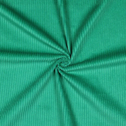 Gewassen ribcorduroy groen