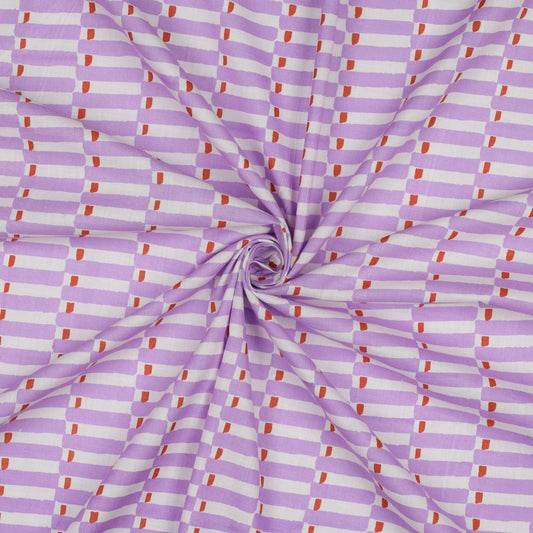 Blockprint katoen geometrisch