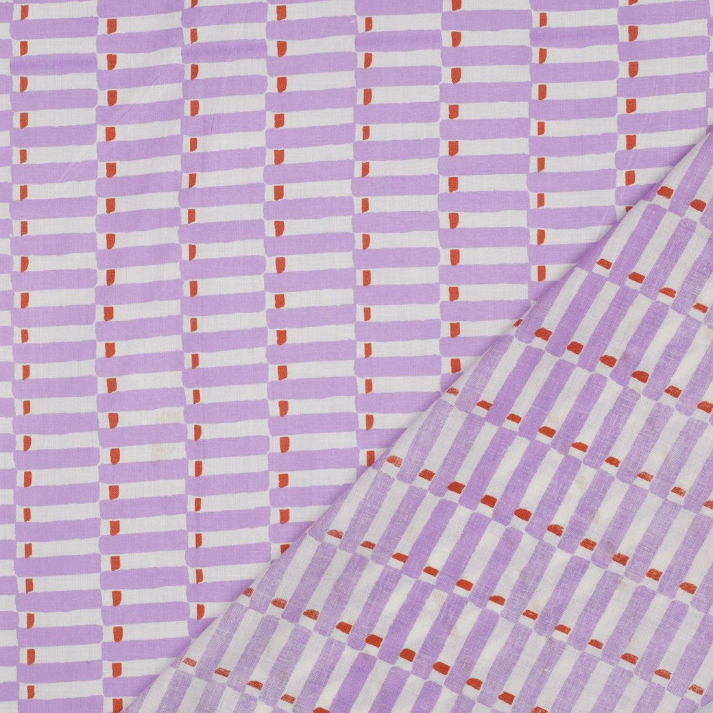 Blockprint katoen geometrisch