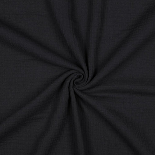 Double gauze zwart