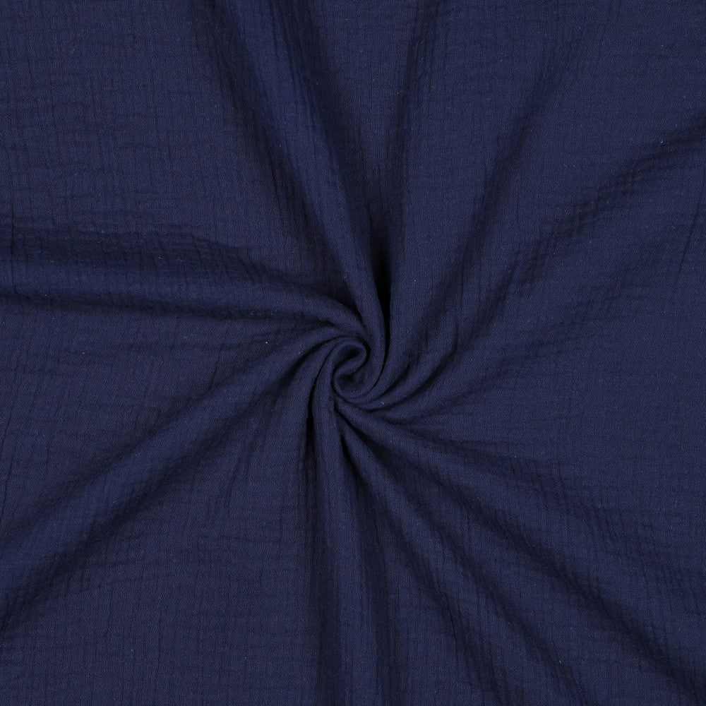 Double gauze donker blauw