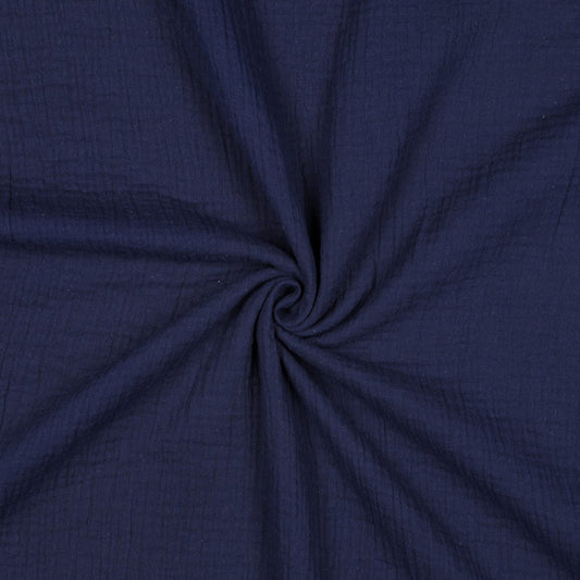 Double gauze donker blauw