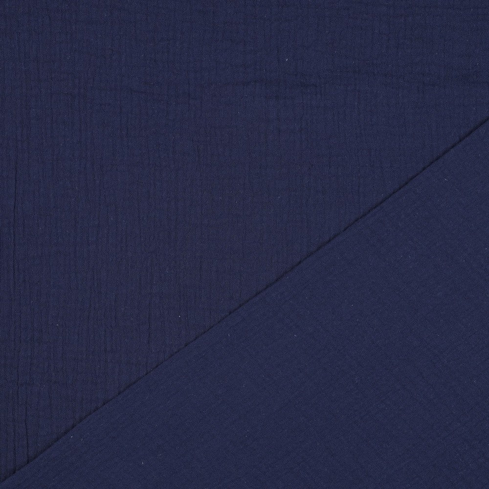 Double gauze donker blauw