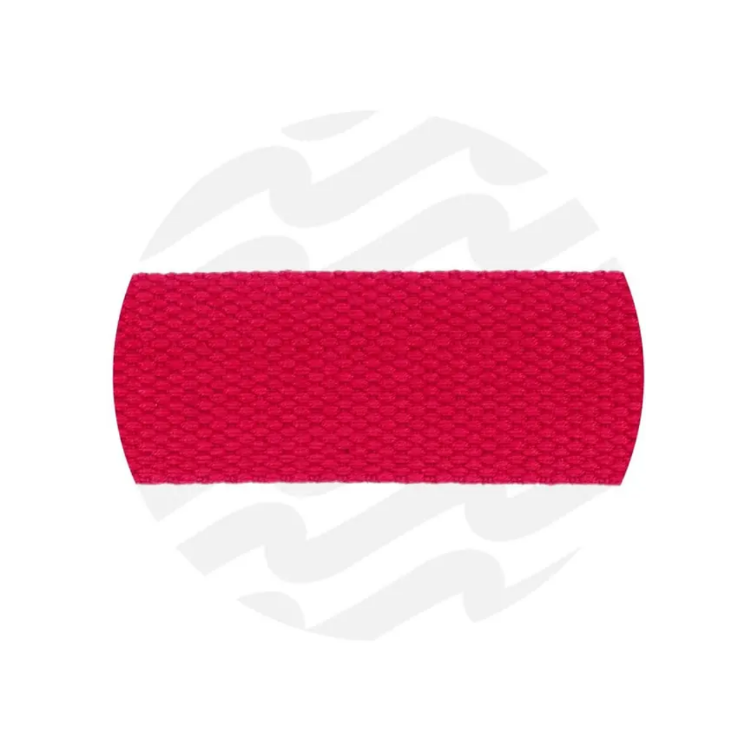 Katoenlook tassenband 32mm - crimson red
