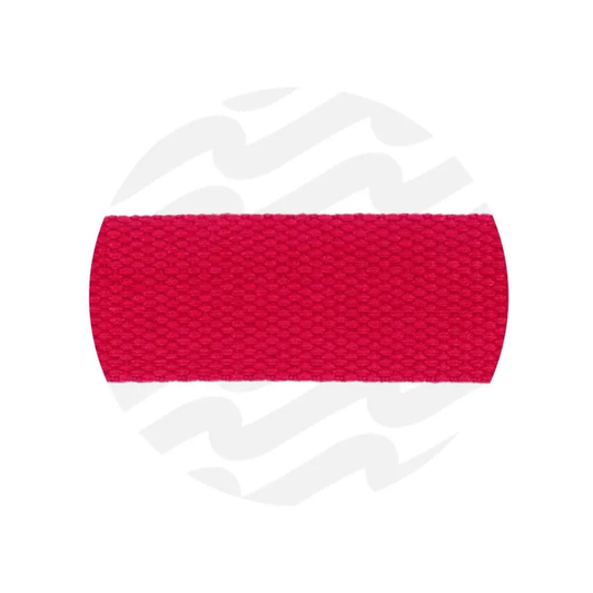 Zipper Zoo Katoenlook tassenband 32mm - crimson red