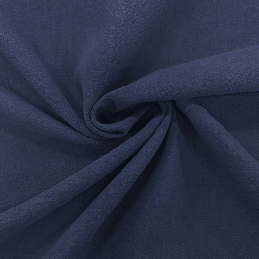 Stone washed linnen donkerblauw