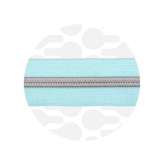 Zipper Zoo - spiraalrits glacier blue - nickel