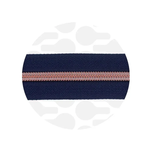 Zipper Zoo - spiraalrits navy blue - rose gold