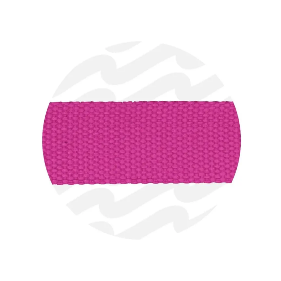 Katoenlook tassenband 32mm - radiant magenta