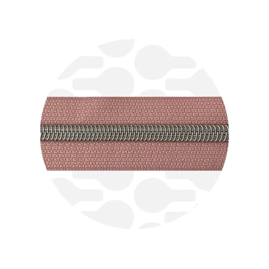 Zipper Zoo - spiraalrits powder pink - nickel