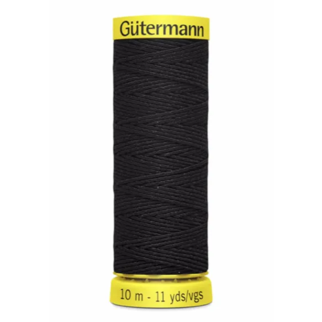 Gütermann rimpelelastiek garen zwart