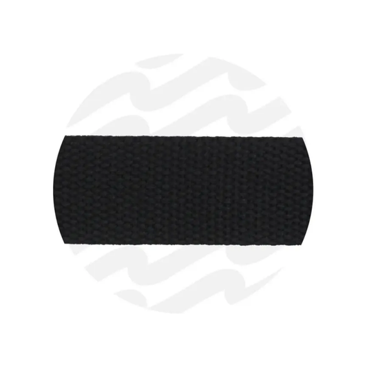 Zipper Zoo Katoenlook tassenband 32mm - pure black