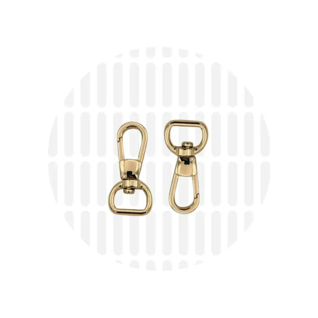Zipper Zoo - elegant small musketon 13mm - gold
