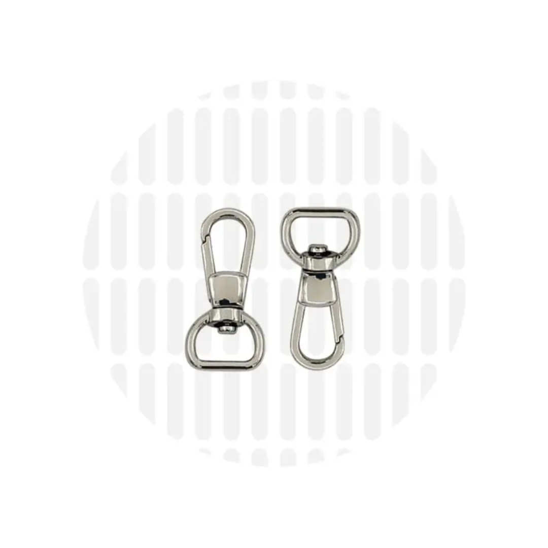 Zipper Zoo - elegant small musketon 13mm - nickel
