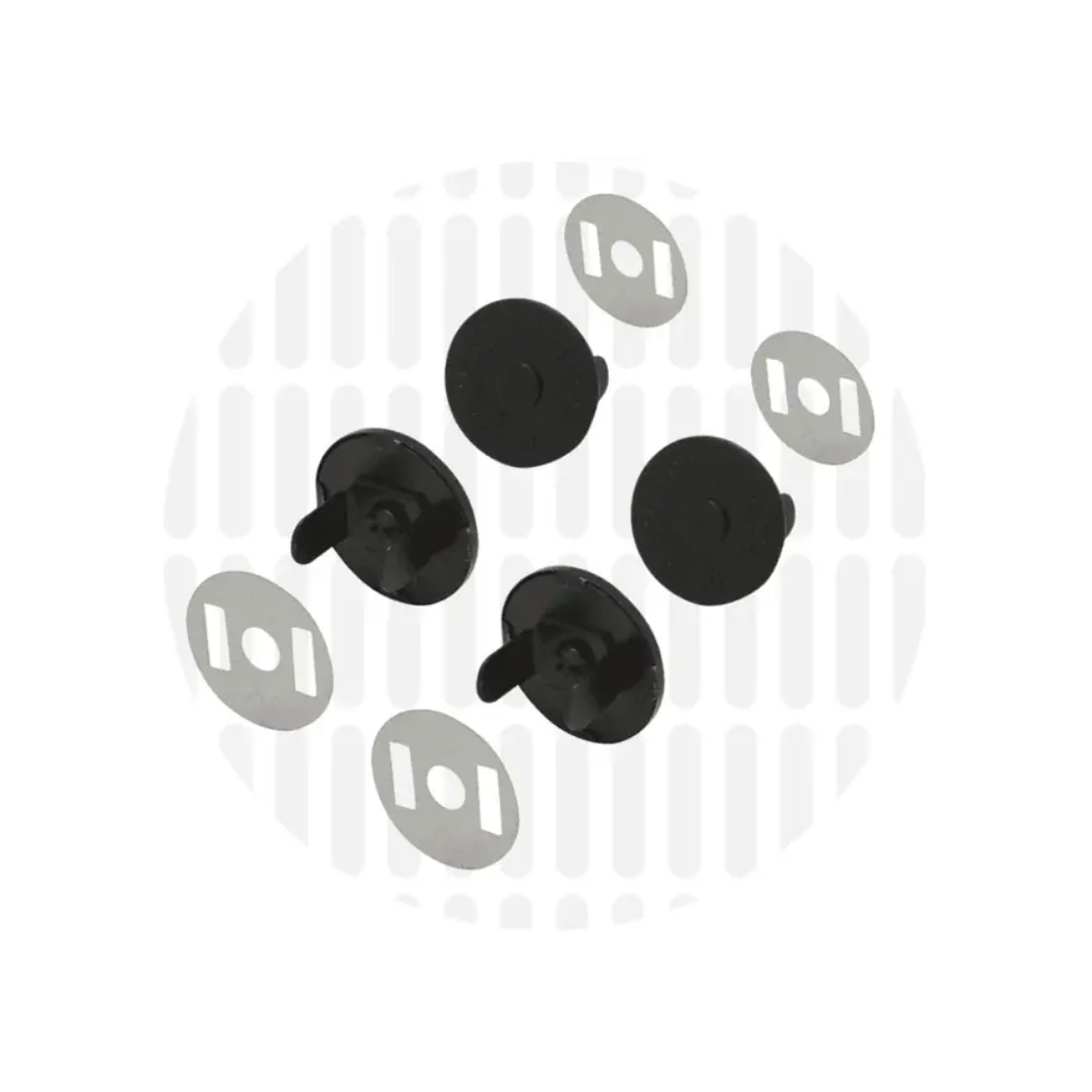 Zipper Zoo - magneet slim 18mm - electro black